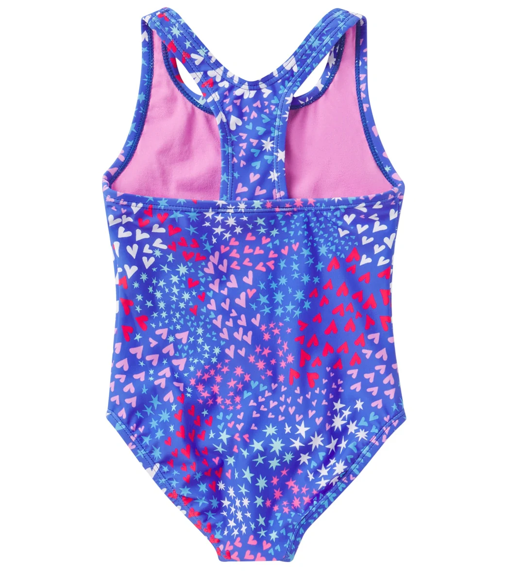 Speedo Girls' Printed Racerback One Piece Swimsuit (Little Kid, Big Kid) - Image 2