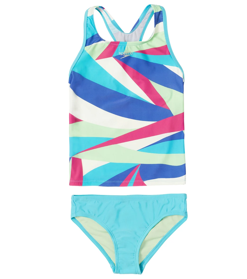 Speedo Girls' Printed Racerback Tankini Set (Big Kid) - Image 8