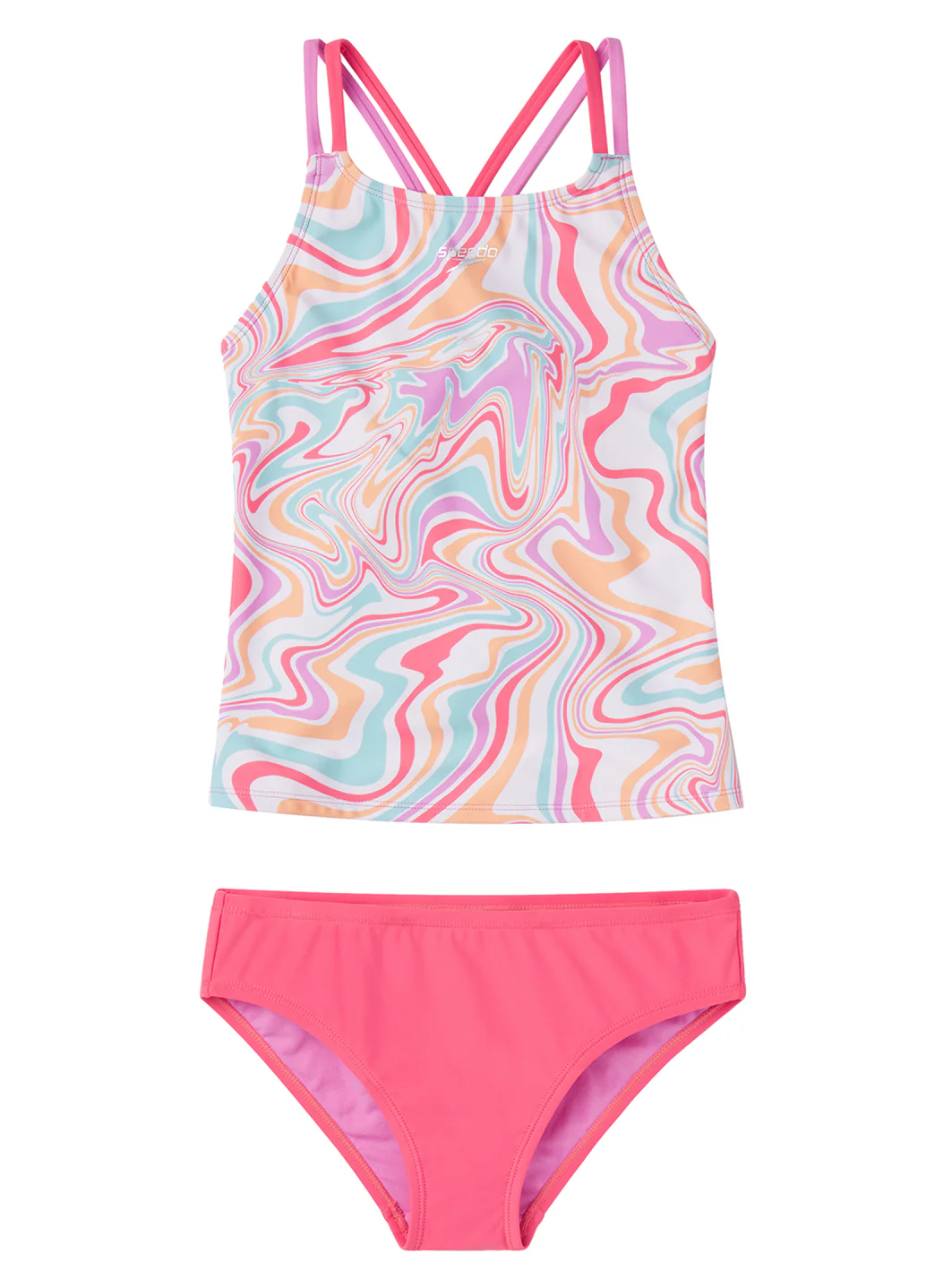 Speedo Girls' Printed Tankini Set (Big Kid) - Image 10