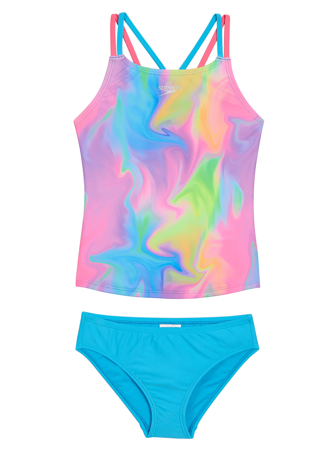 Speedo Girls' Printed Tankini Set (Big Kid) - Image 5