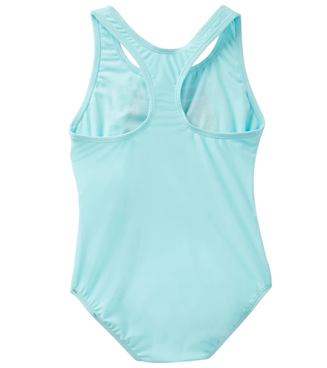 Speedo Girls' Ruffled Detail Racerback One Piece Swimsuit (Big Kid) - Image 6