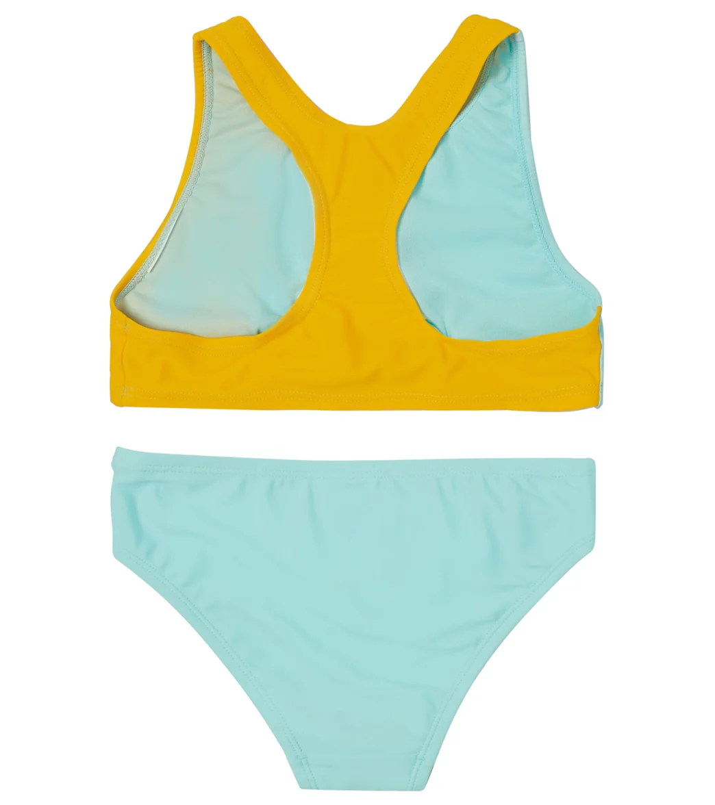 Speedo Girls' Solid Blocked Bikini Set (Big Kid) - Image 2