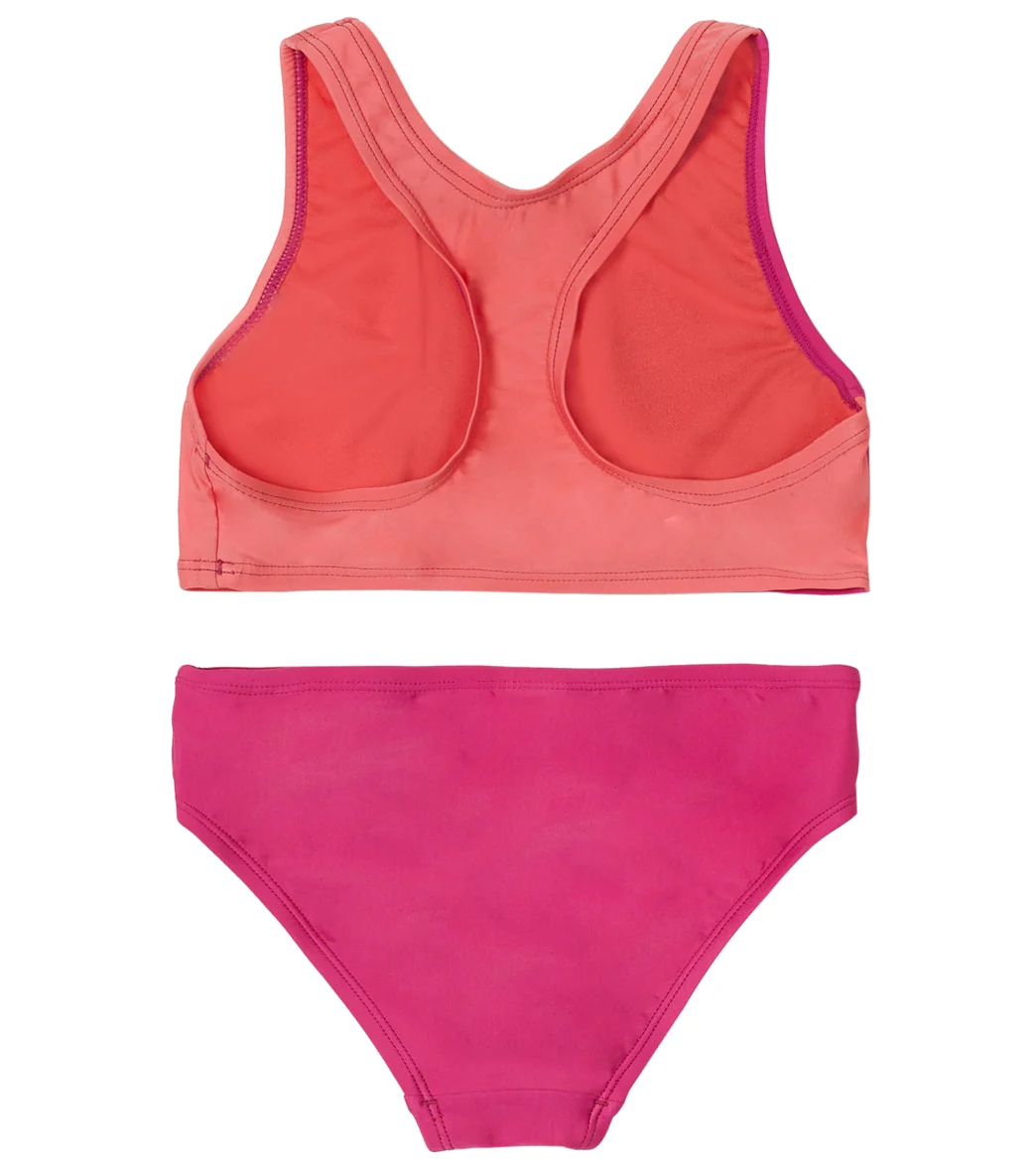 Speedo Girls' Solid Blocked Bikini Set (Big Kid) - Image 6