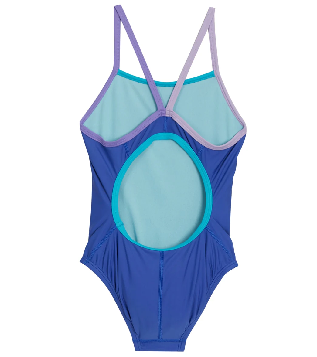 Speedo Girls' Solid Propel Back One Piece Swimsuit (Big Kid) - Image 2