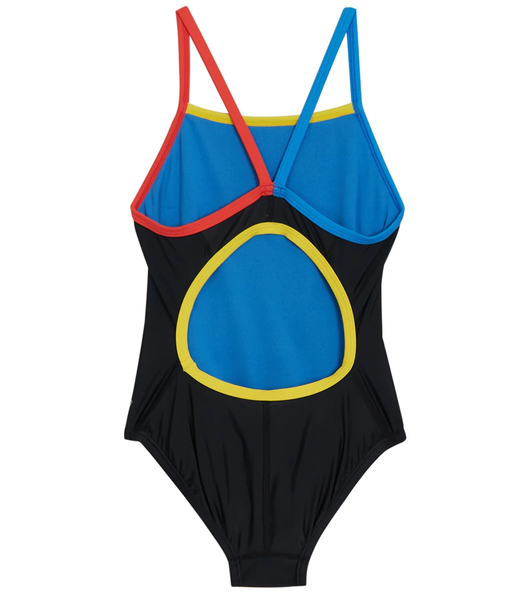 Speedo Girls' Solid Propel Back One Piece Swimsuit (Big Kid) - Image 6