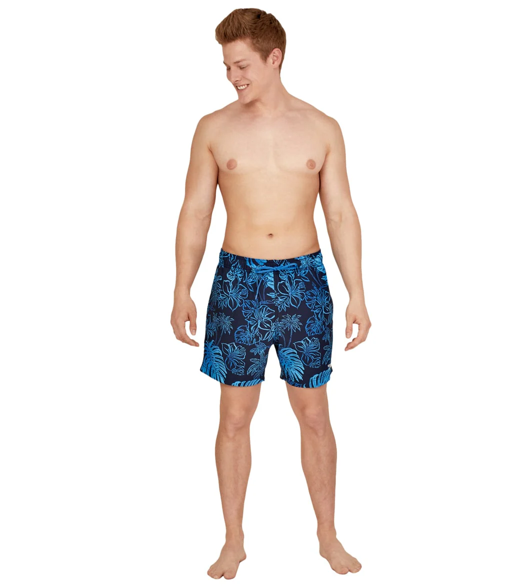 Speedo Men's 16" Coral Tides Redondo Edge Comfort Liner Swim Trunks - Image 4