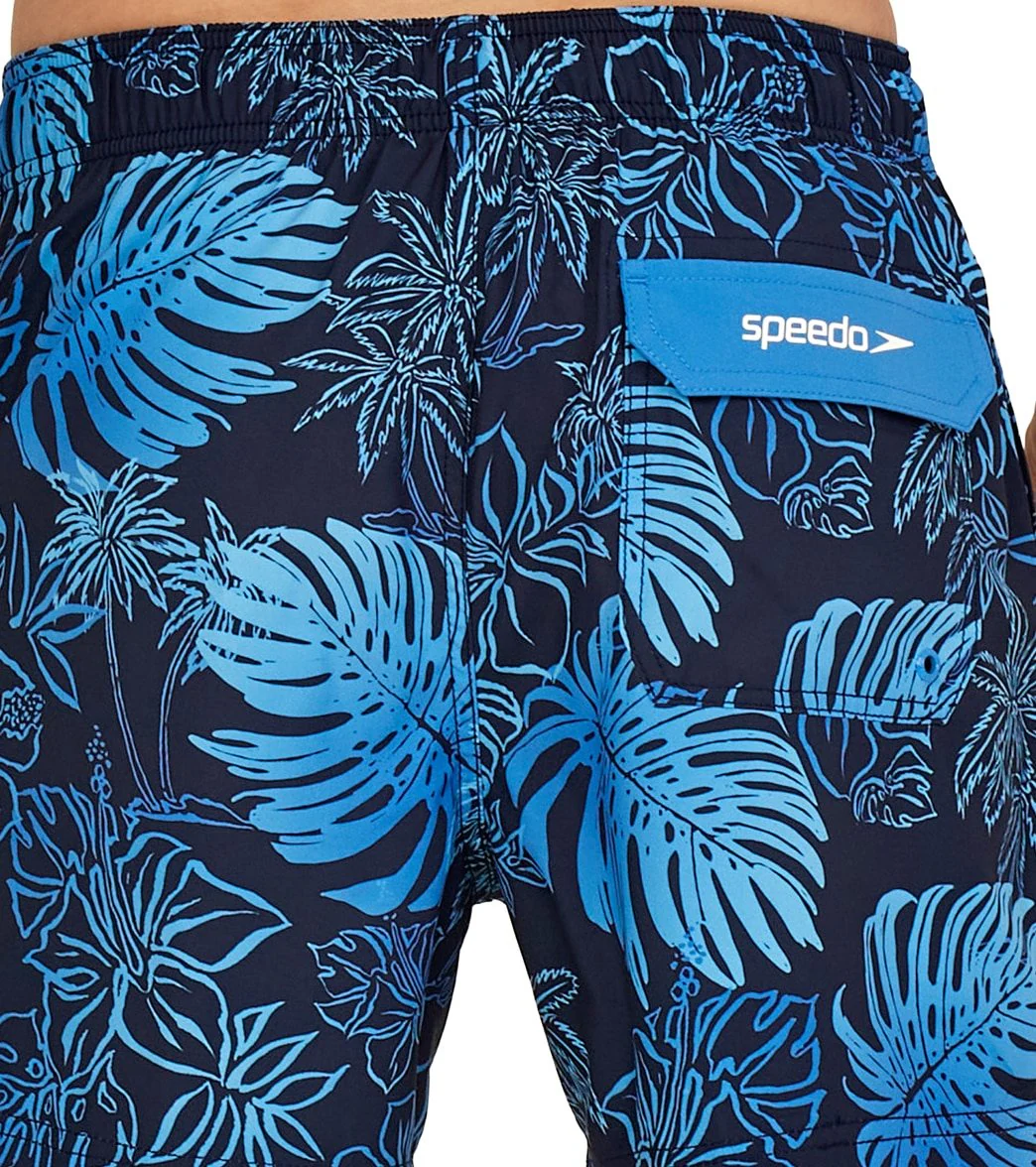 Speedo Men's 16" Coral Tides Redondo Edge Comfort Liner Swim Trunks - Image 5