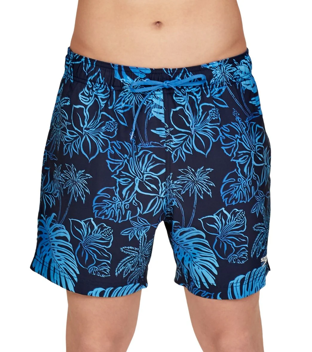 Speedo Men's 16" Coral Tides Redondo Edge Comfort Liner Swim Trunks - Image 8