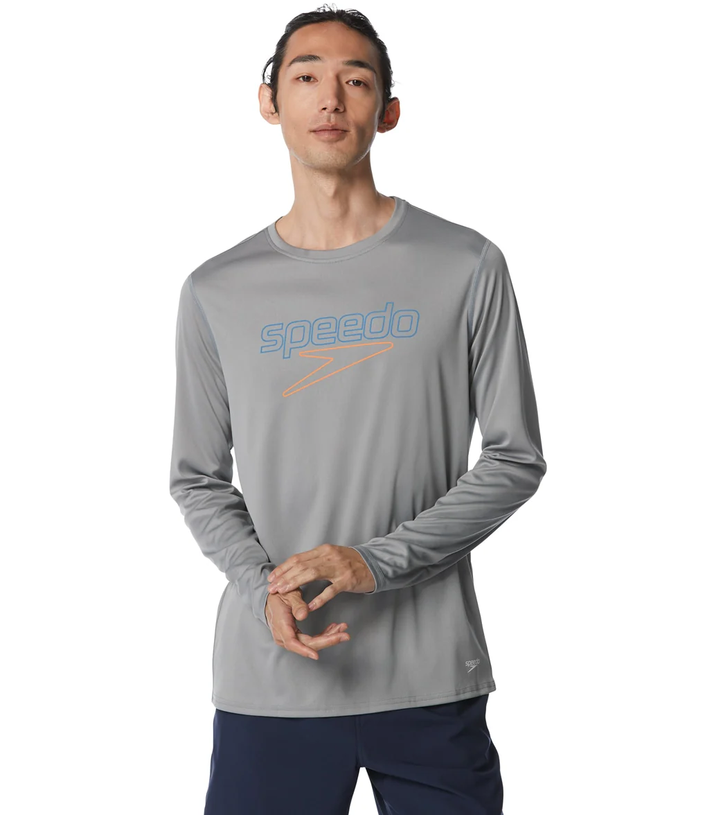 Speedo Men's Graphic Long Sleeve Swim Shirt - Image 5