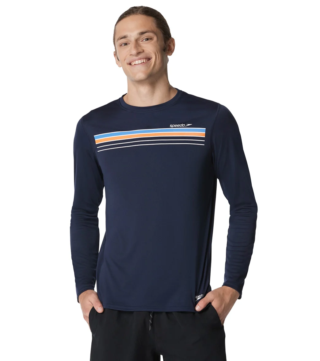 Speedo Men's Graphic Long Sleeve Swim Shirt - Image 11