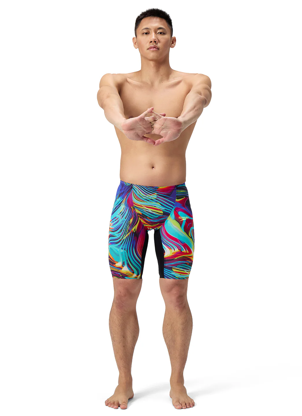 Speedo Men's Printed LZR Valor 2.0 High Waist Jammer Tech Suit Swimsuit - Image 6