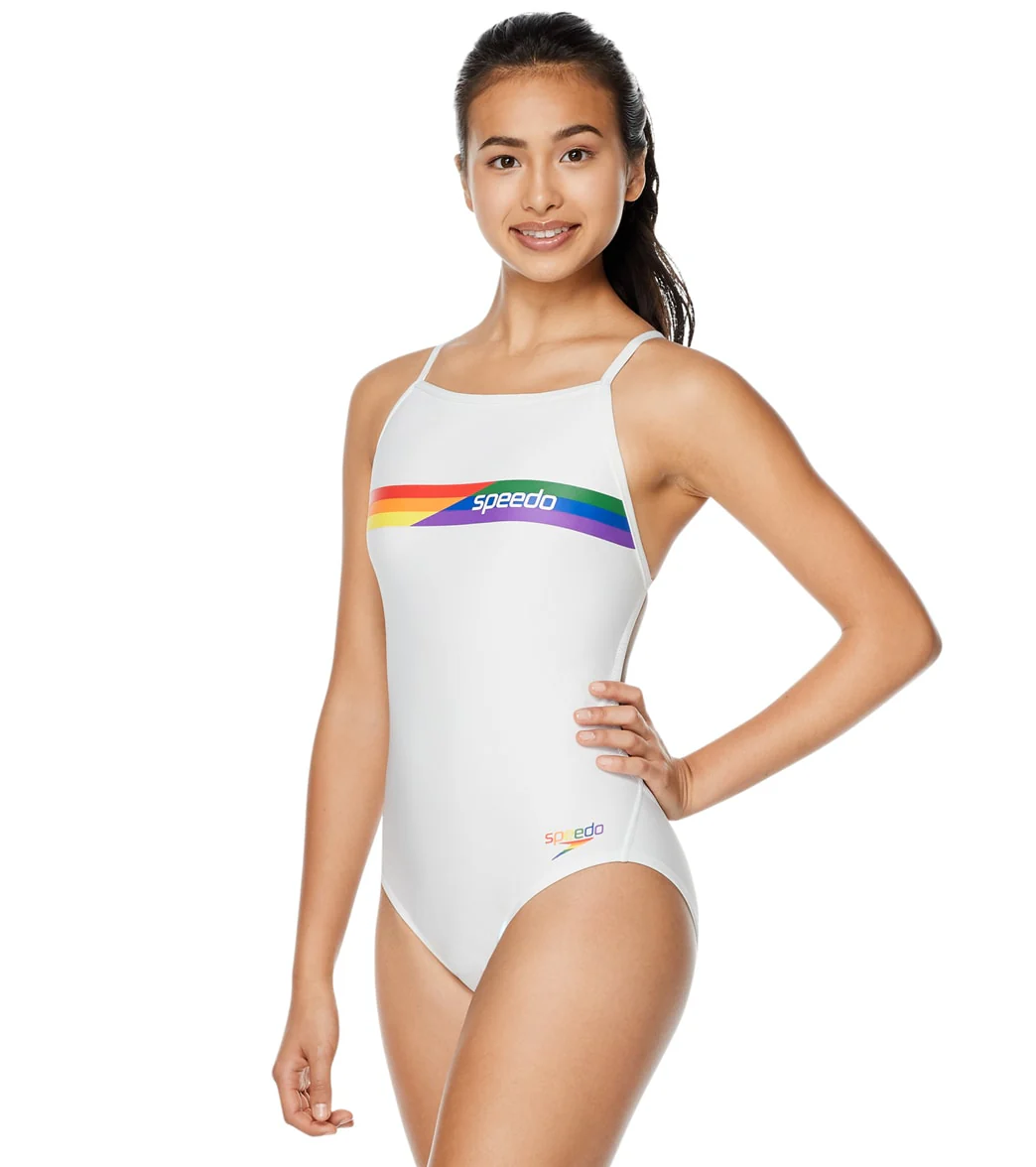 Speedo Pride Women's Graphic One Back One Piece Swimsuit - Image 11