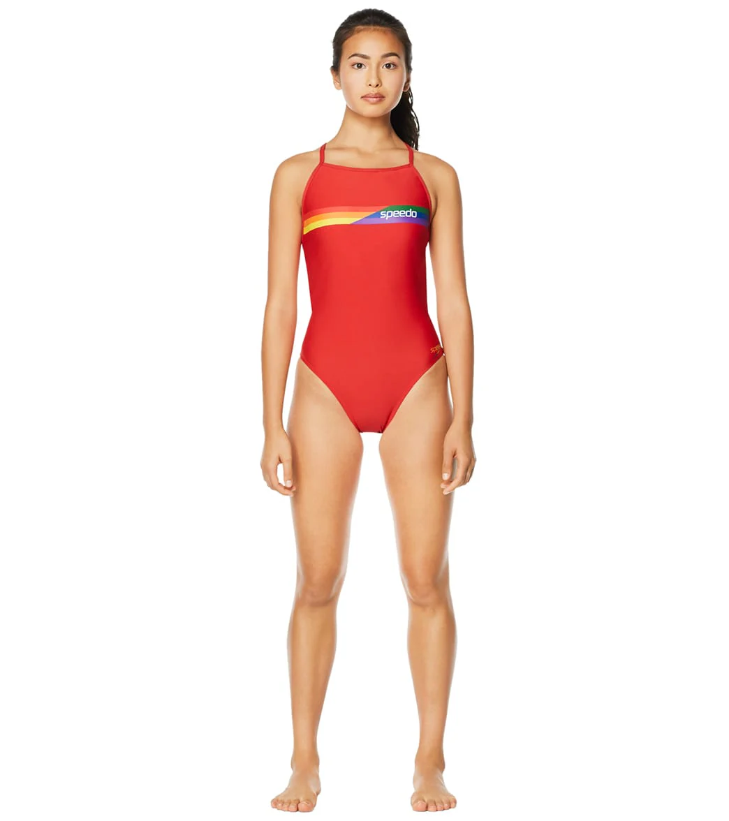 Speedo Pride Women's Graphic One Back One Piece Swimsuit - Image 18
