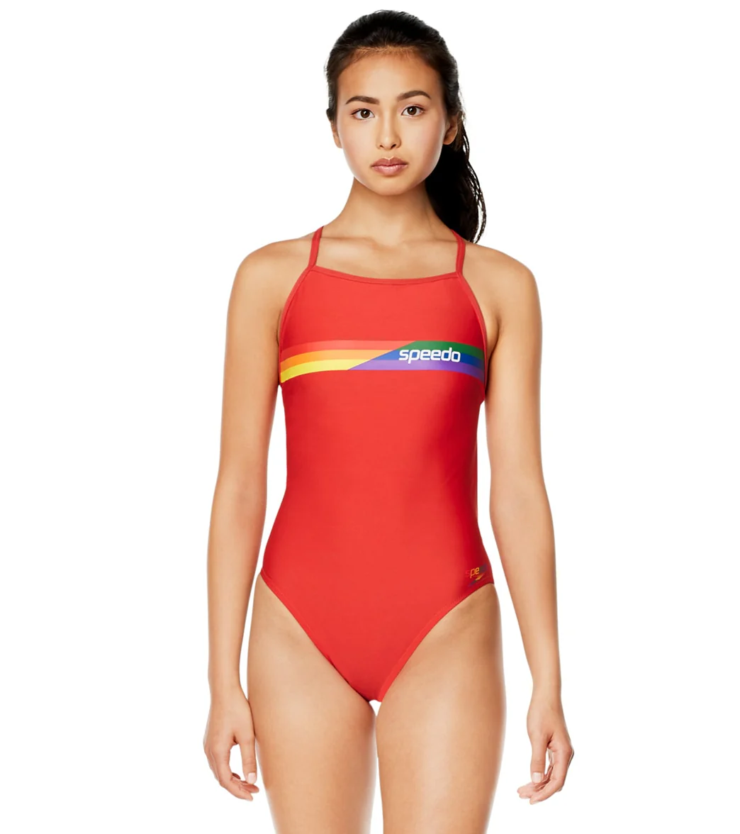 Speedo Pride Women's Graphic One Back One Piece Swimsuit - Image 21