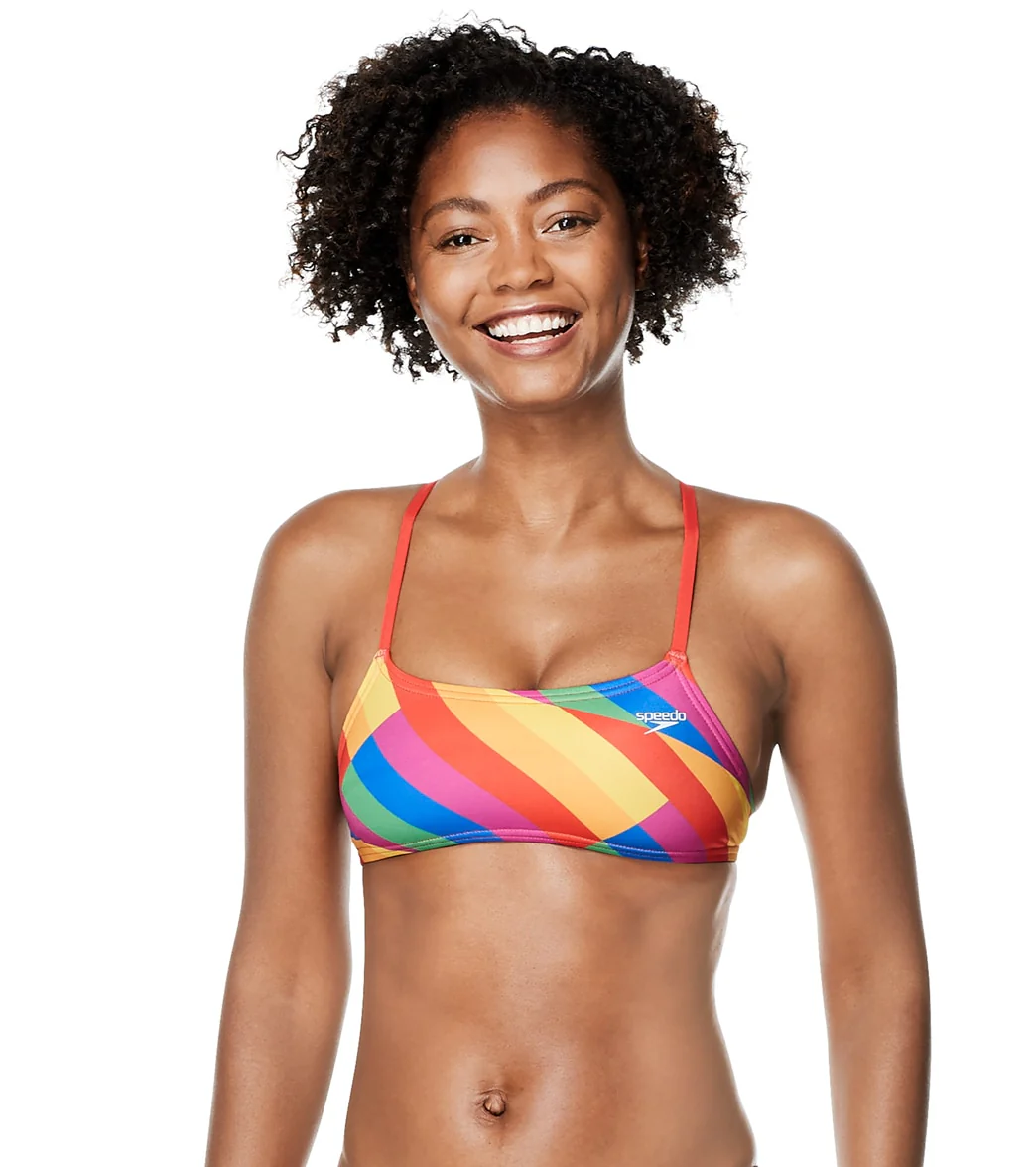 Speedo Pride Women's Print Strappy Back Bikini Top - Image 18