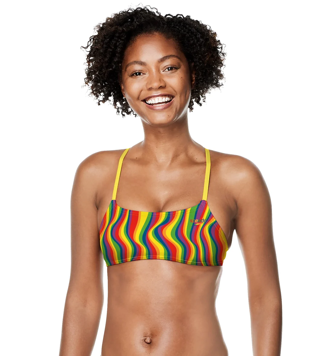 Speedo Pride Women's Print Strappy Back Bikini Top - Image 7