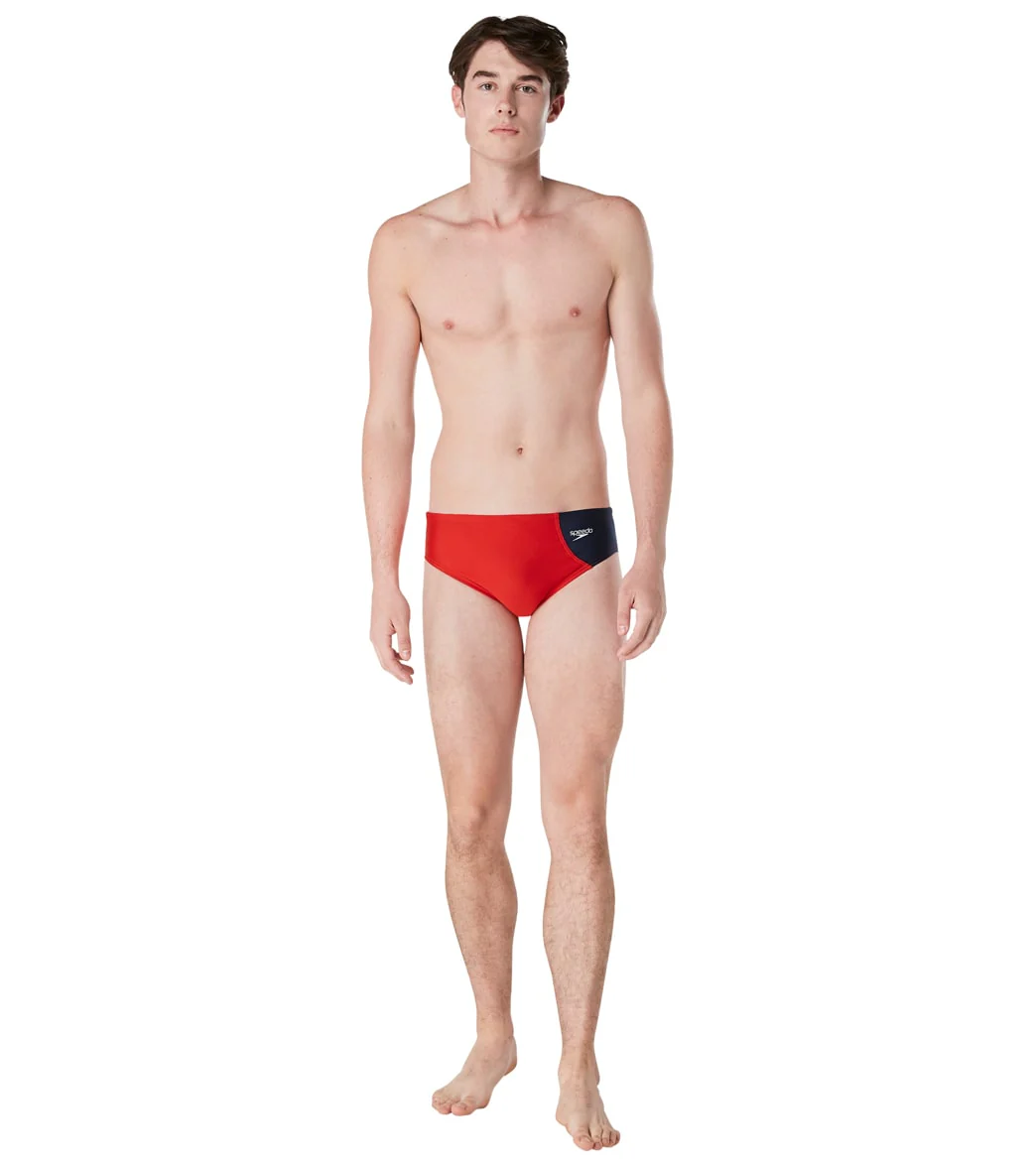 Speedo Vibe Men's Assymetrical Colorblock One Brief Swimsuit - Image 6