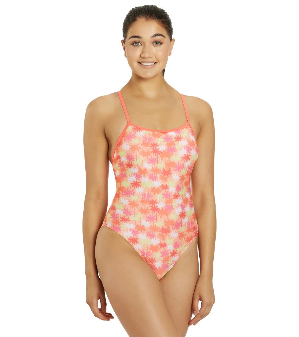 Speedo Vibe Women's Printed Double X Back One Piece Swimsuit - Image 22