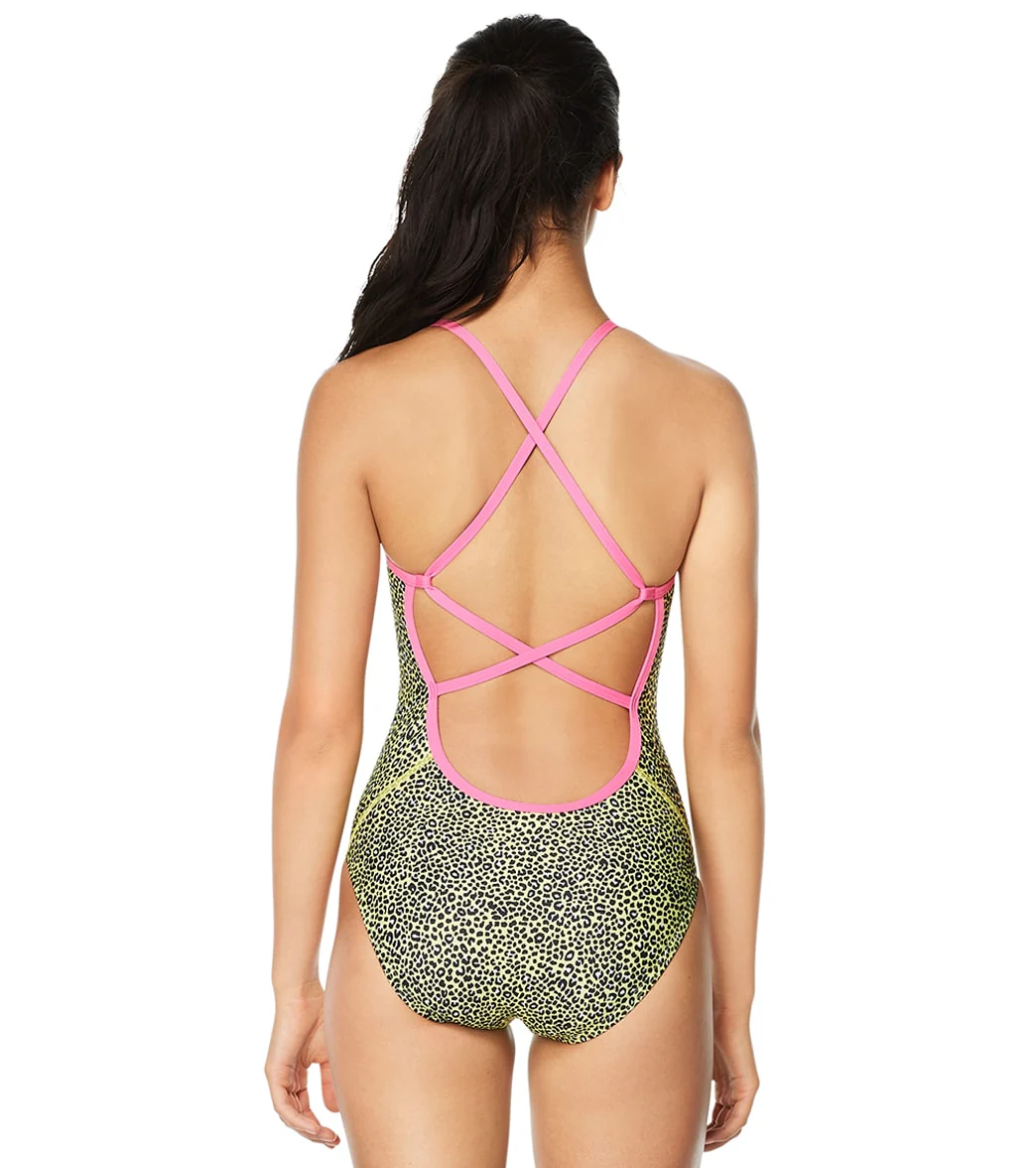 Speedo Vibe Women's  Printed X Back One Piece Swimsuit - Image 4