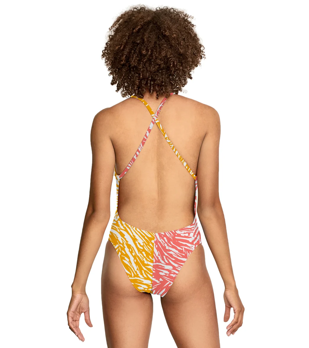 Speedo Vibe Women's Radiating Splice One Piece Swimsuit - Image 2