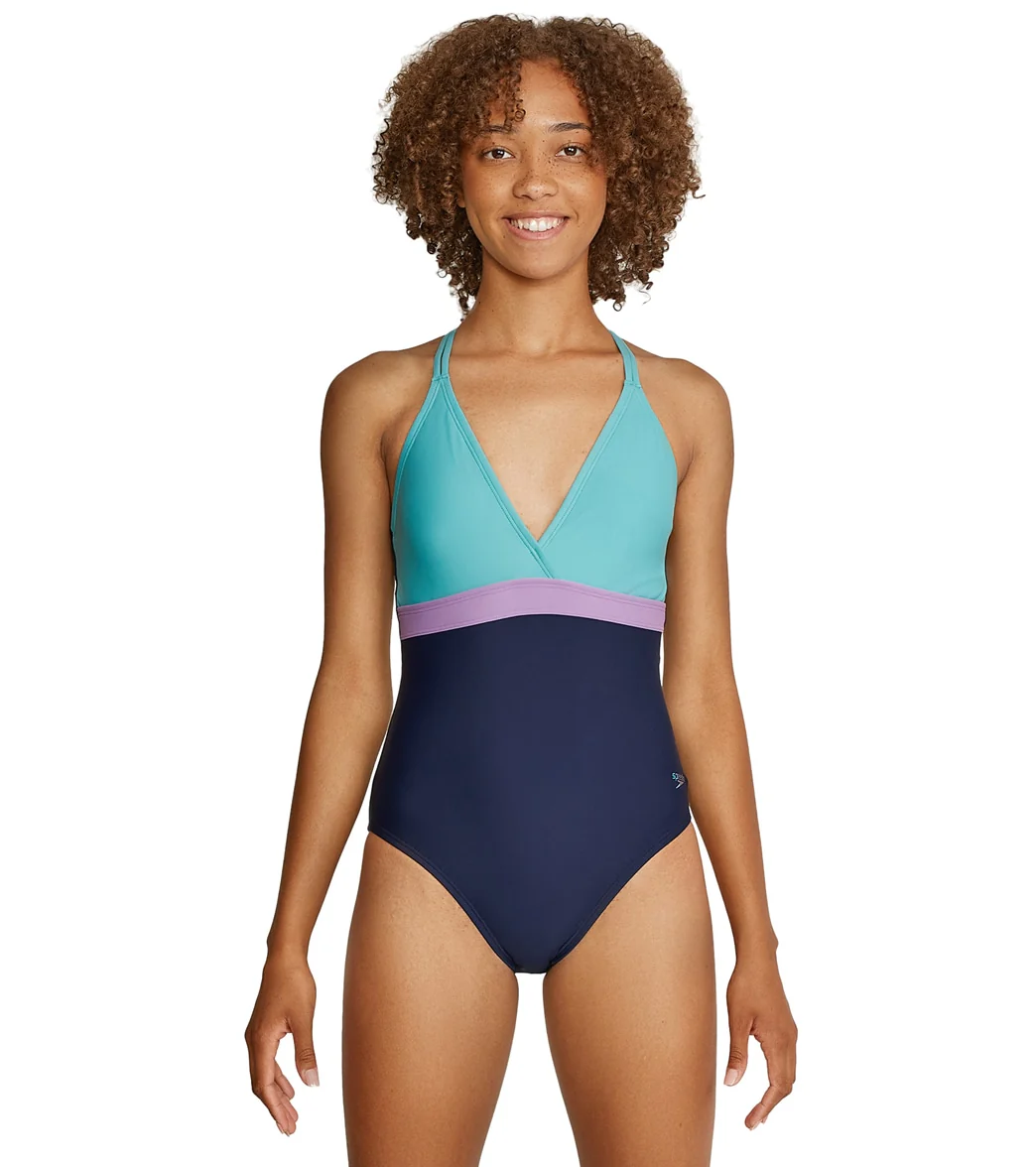 Speedo Women's Adjustable Crossback One Piece Swimsuit - Image 6
