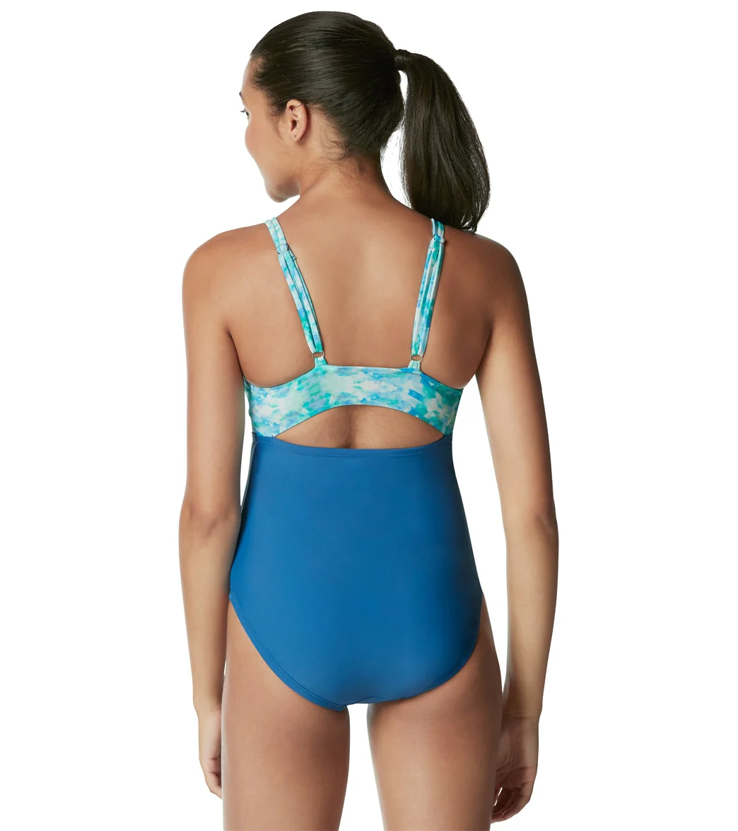 Speedo Women's Adjustable Double Strap One Piece Swimsuit - Image 3