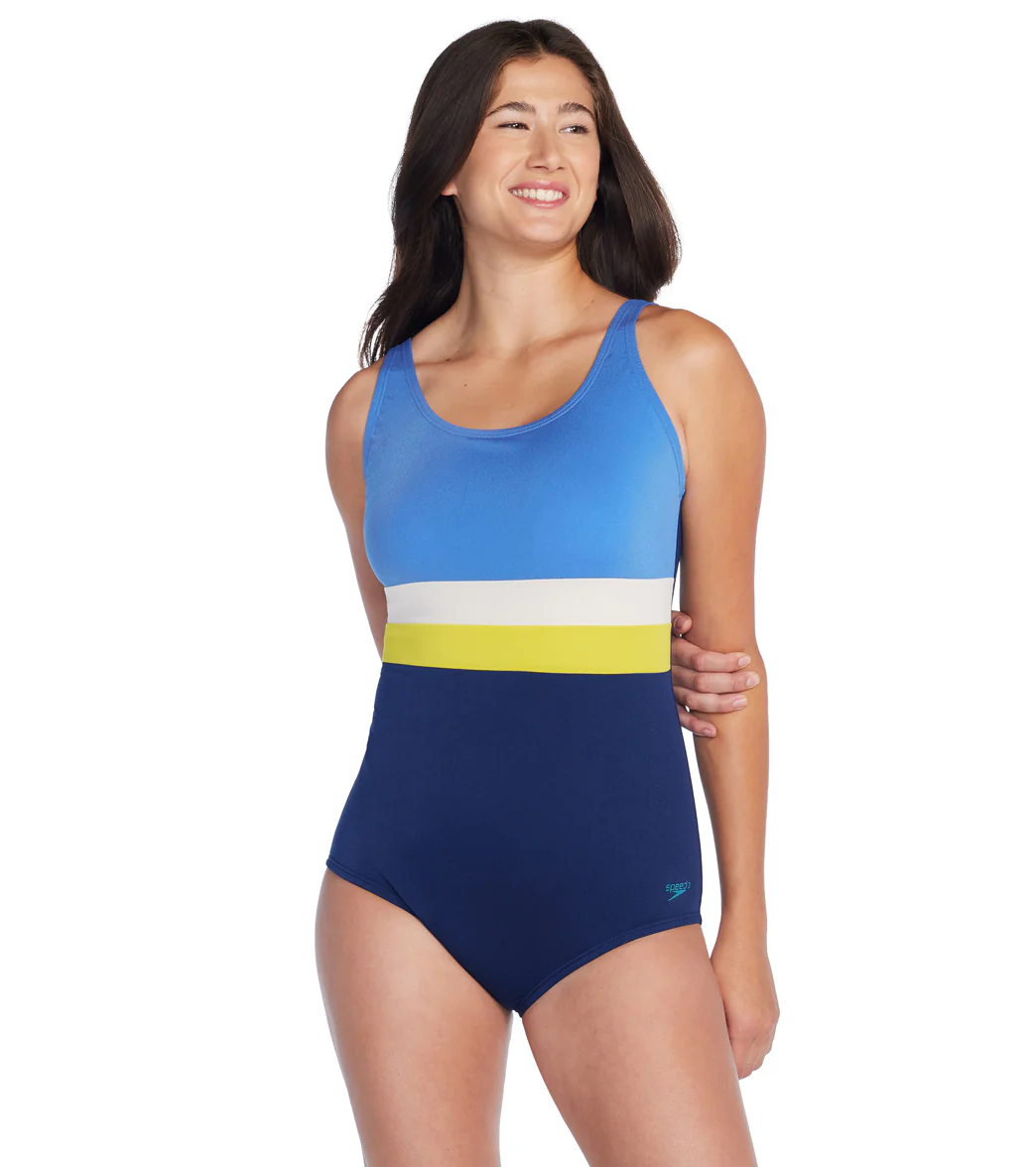 Speedo Women's Banded Colorblock One Piece Swimsuit - Image 13