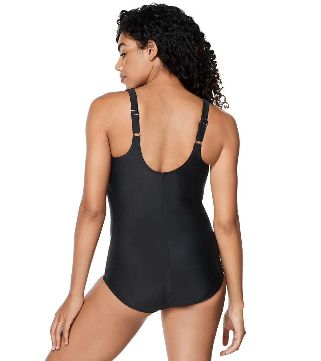 Speedo Women's Chlorine Resistant Solid Sweetheart One Piece Swimsuit - Image 3