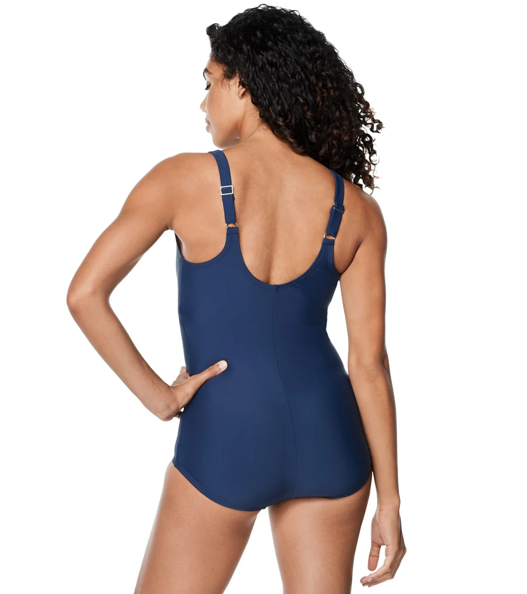 Speedo Women's Chlorine Resistant Solid Sweetheart One Piece Swimsuit - Image 7