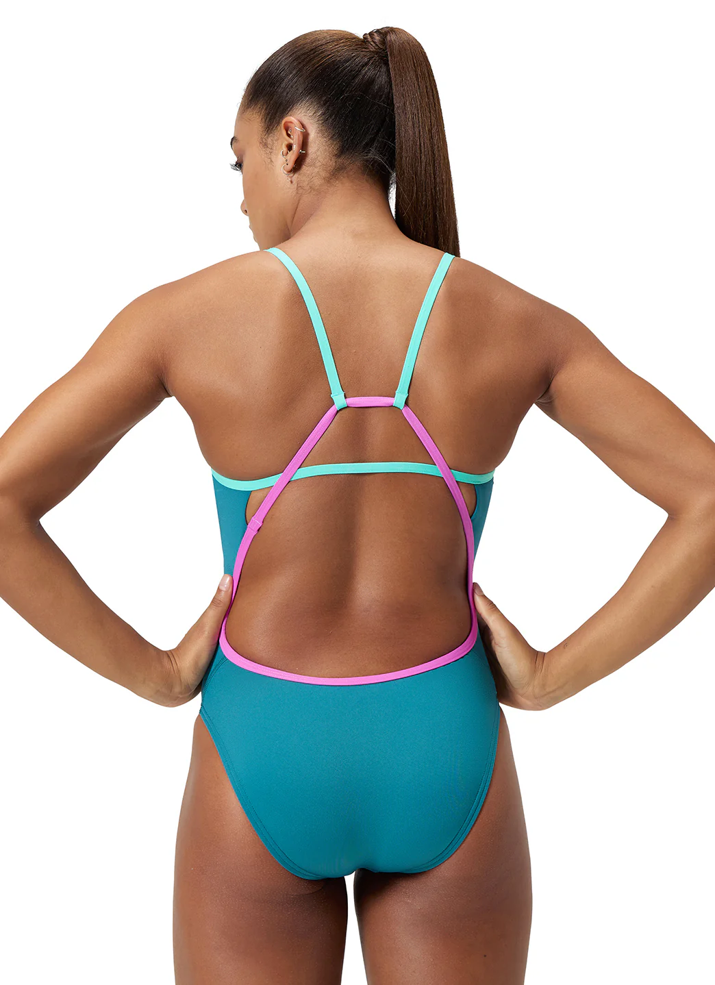 Speedo Women's Club Training Solid Tri Back One Piece Swimsuit - Image 5