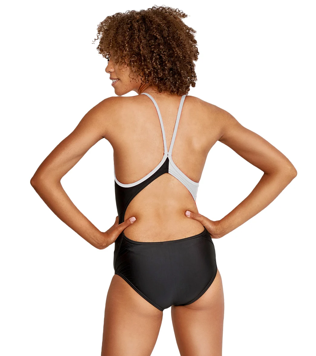 Speedo Women's Colorblock Flyer One Piece Swimsuit - Image 13