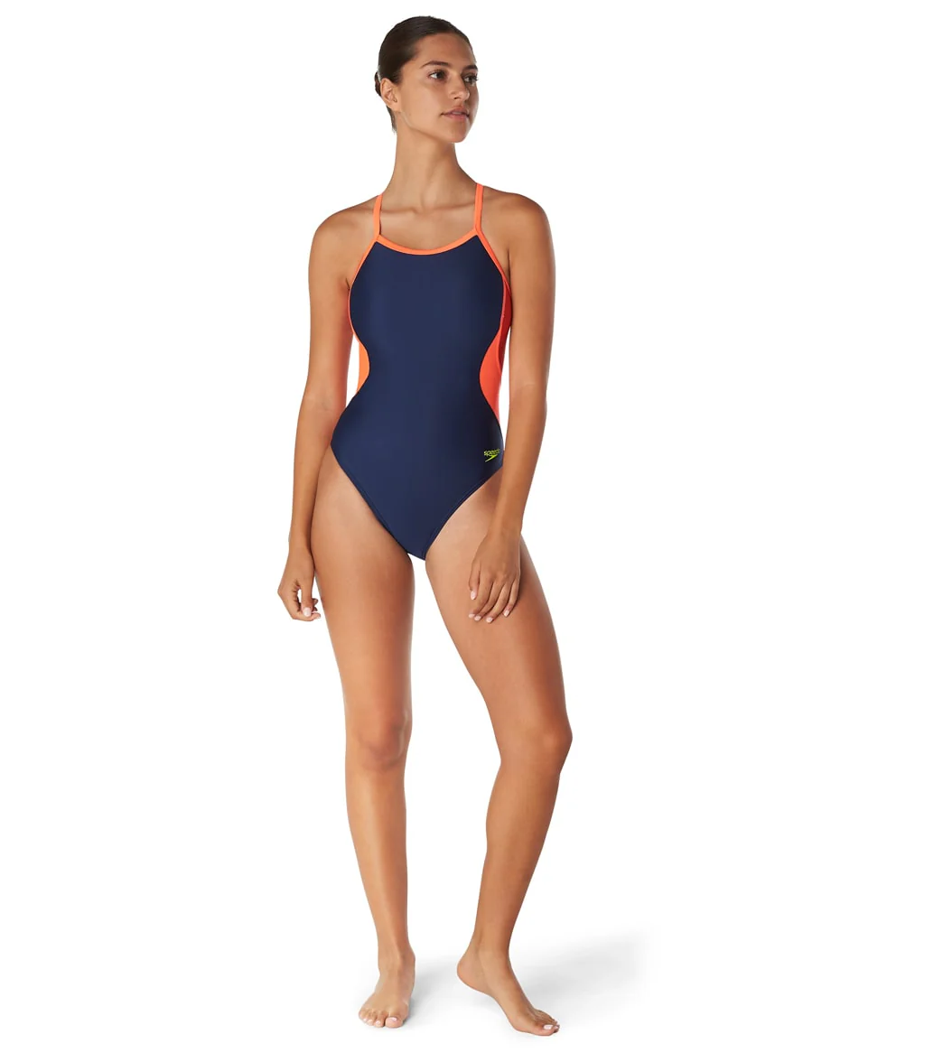 Speedo Women's Eco Splice Flyback One Piece Swimsuit - Image 15