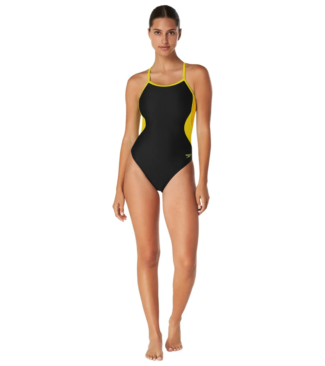 Speedo Women's Eco Splice Flyback One Piece Swimsuit - Image 21
