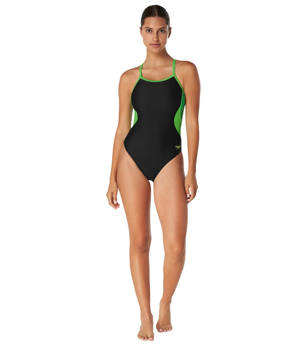 Speedo Women's Eco Splice Flyback One Piece Swimsuit - Image 51