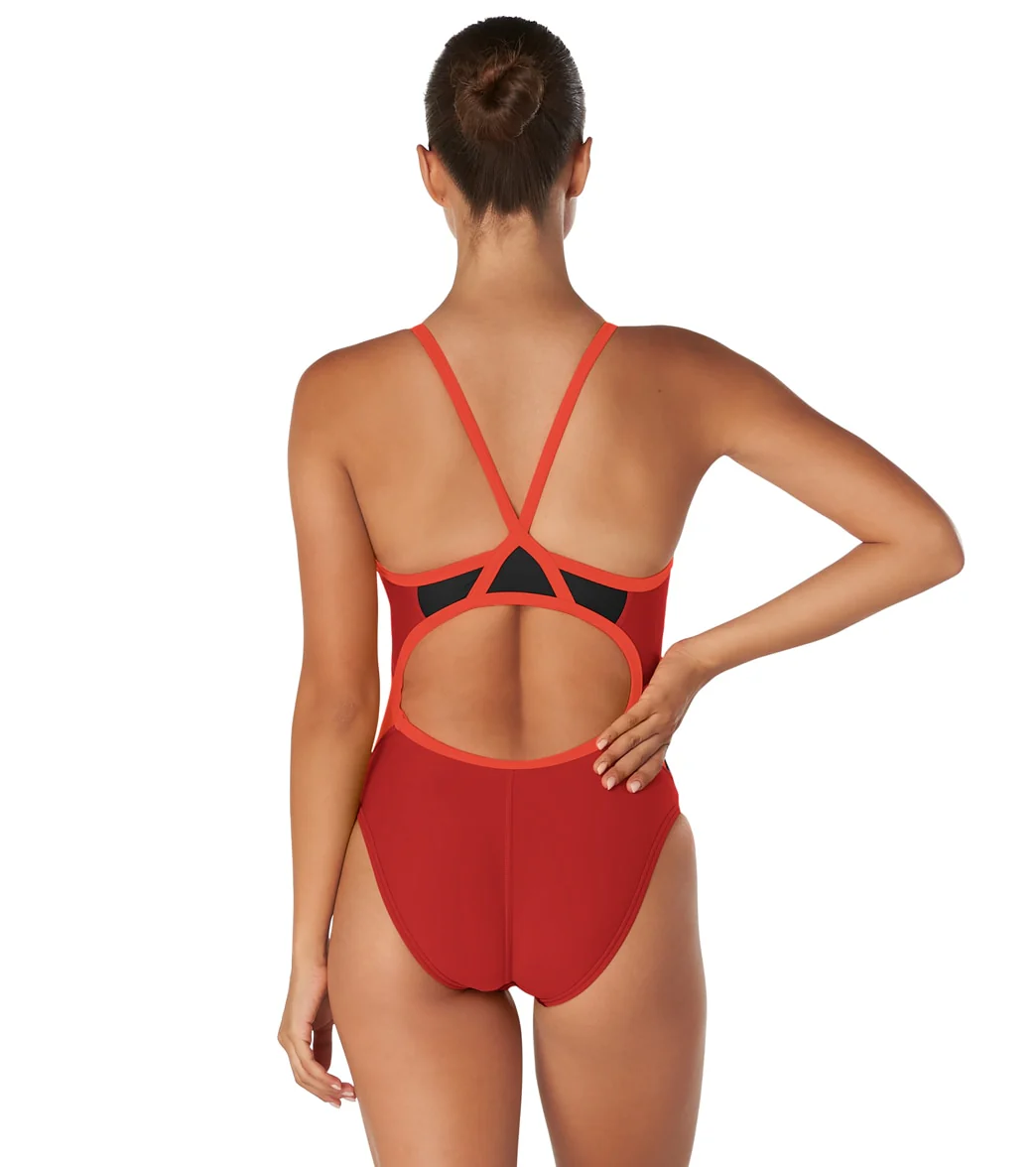 Speedo Women's Eco Splice Flyback One Piece Swimsuit - Image 67
