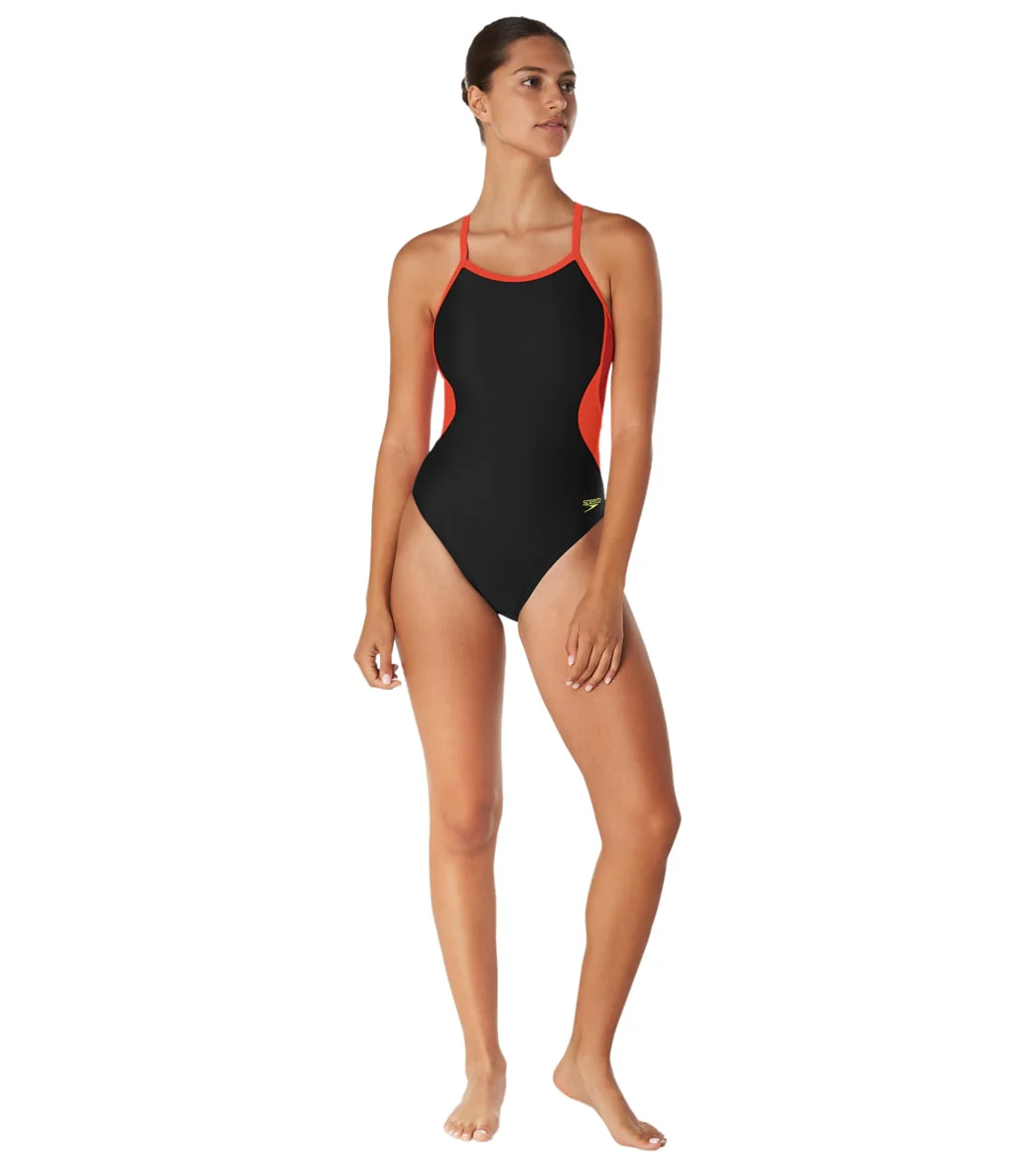 Speedo Women's Eco Splice Flyback One Piece Swimsuit - Image 68