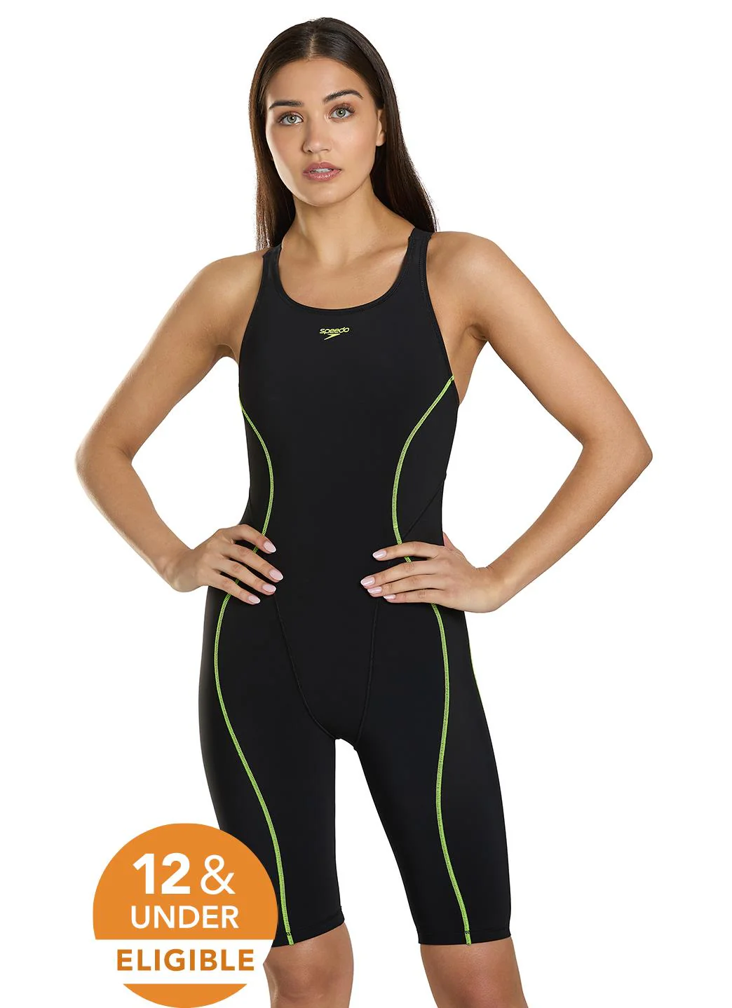 Speedo Women's Fastskin Solid Hyperspark Open Back Tech Suit Swimsuit - Image 9