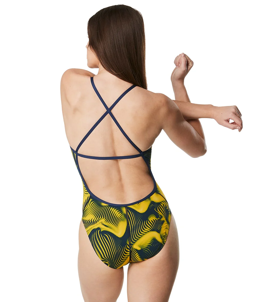 Speedo Women's Fusion Vibe Crossback One Piece Swimsuit - Image 11