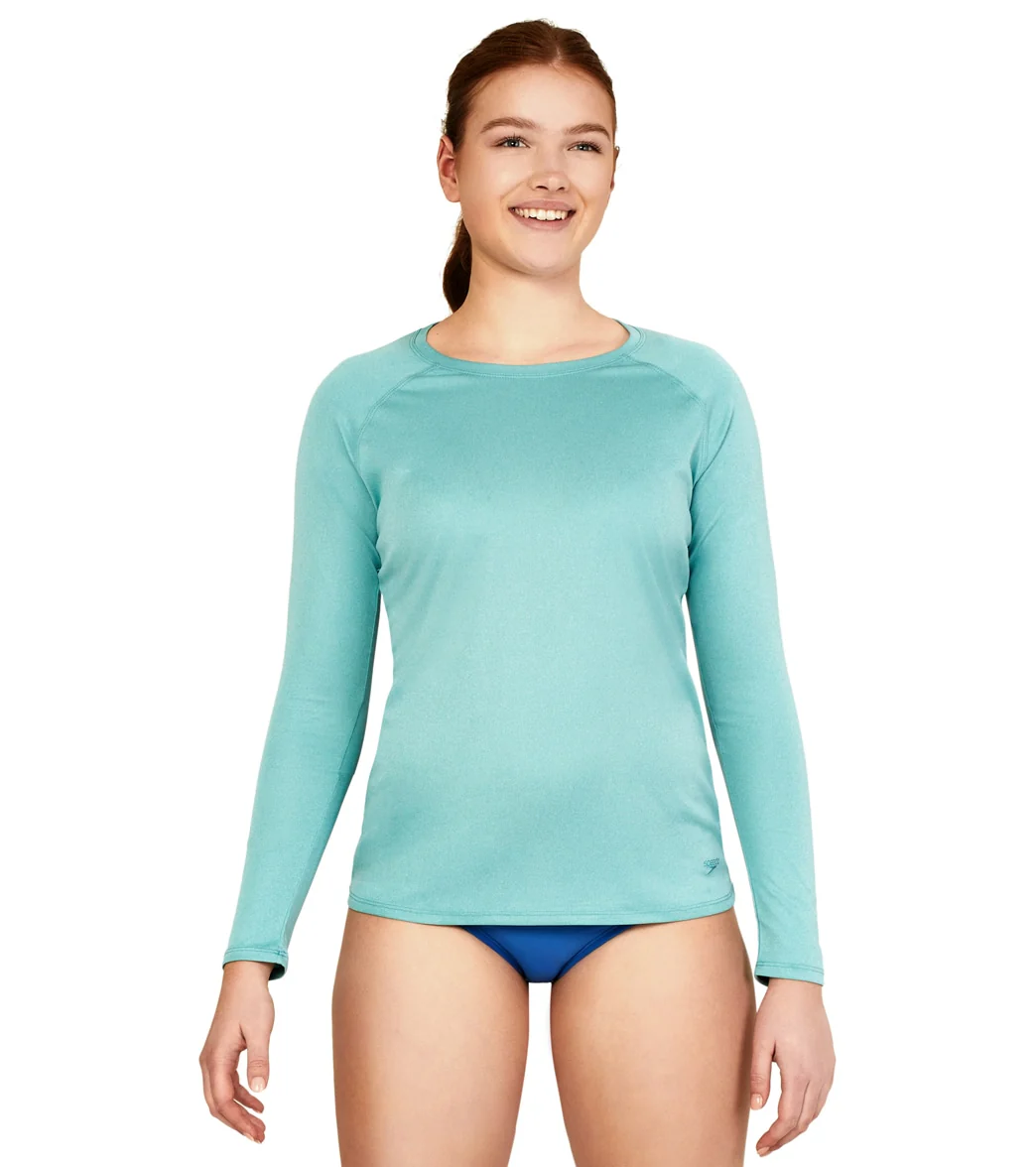 Speedo Women's Heather Long Sleeve Swim Tee - Image 13