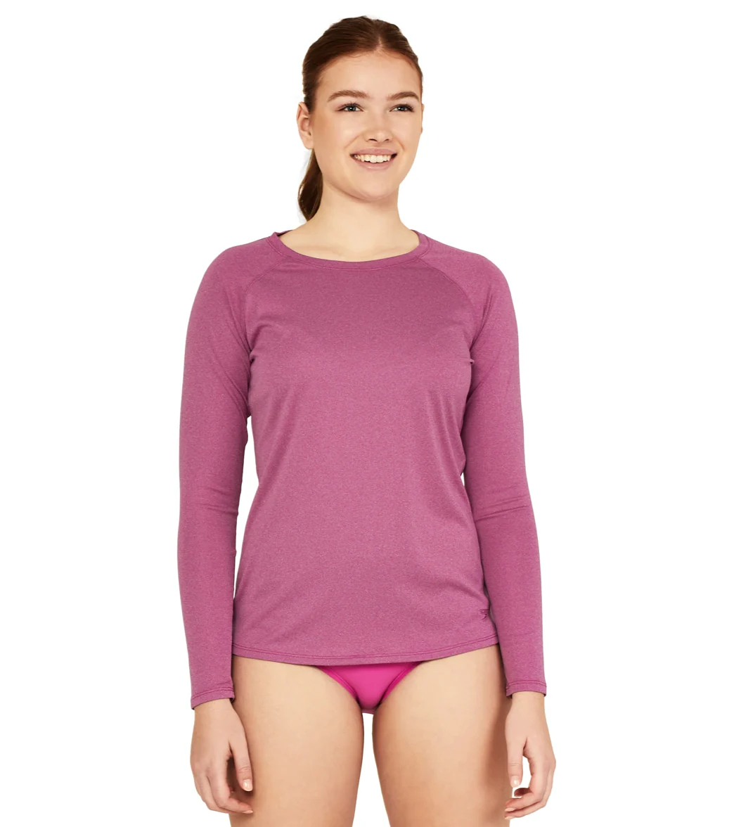 Speedo Women's Heather Long Sleeve Swim Tee - Image 14