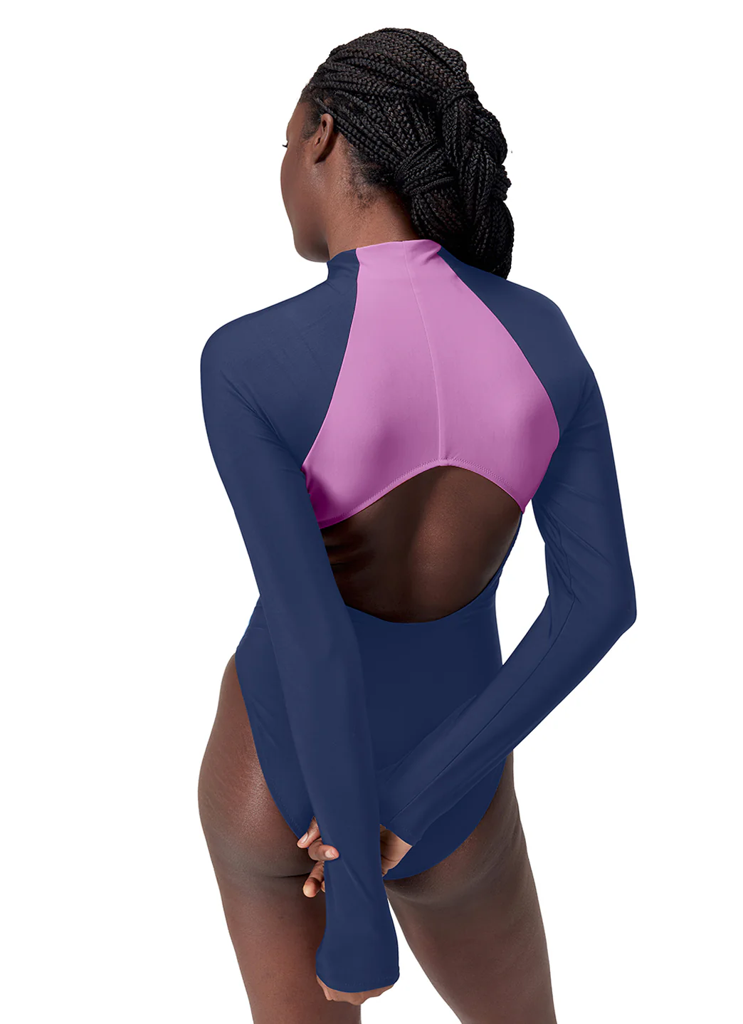 Speedo Women's Hydraline Long Sleeve Zip Colorblock One Piece Swimsuit - Image 4
