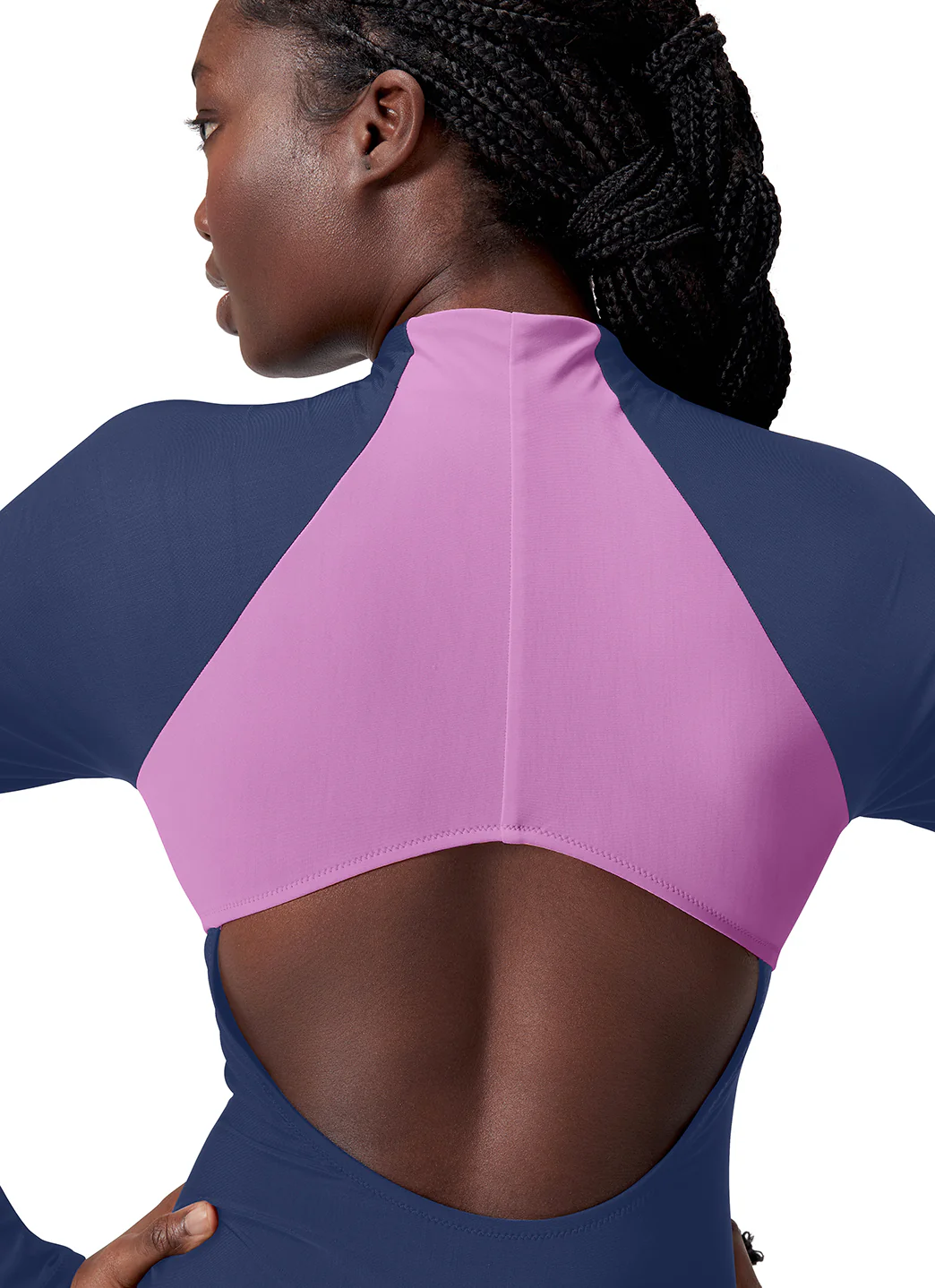 Speedo Women's Hydraline Long Sleeve Zip Colorblock One Piece Swimsuit - Image 7