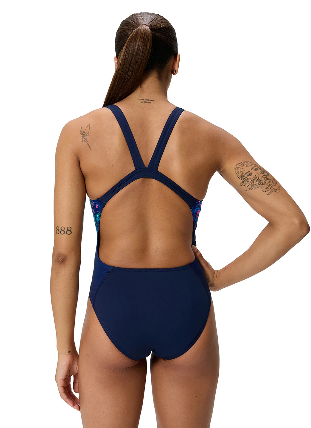 Speedo Women's Placement Printed Leaderback One Piece Swimsuit - Image 5