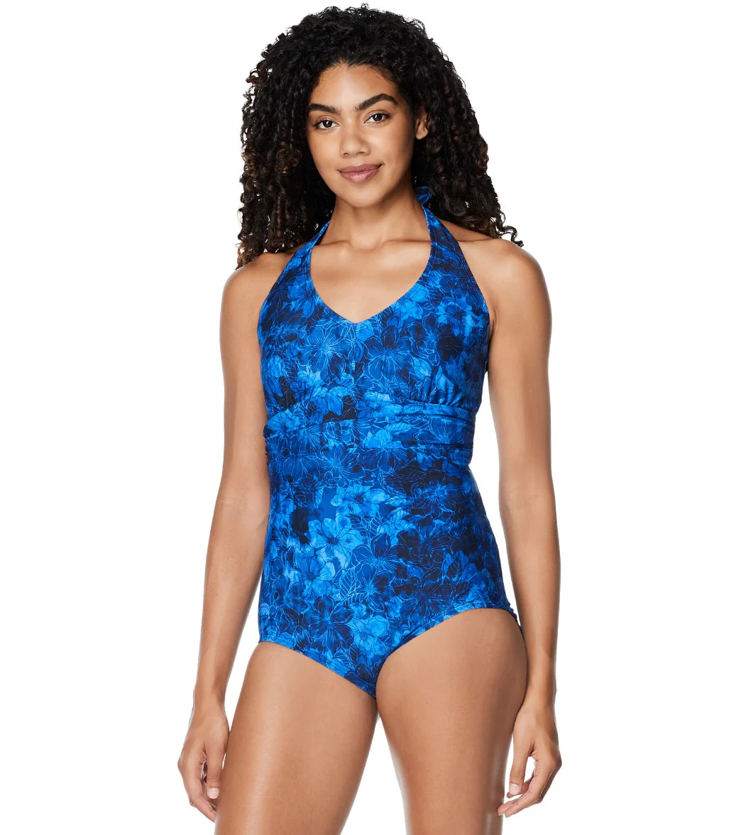 Speedo Women's Printed Halter One Piece Swimsuit - Image 6
