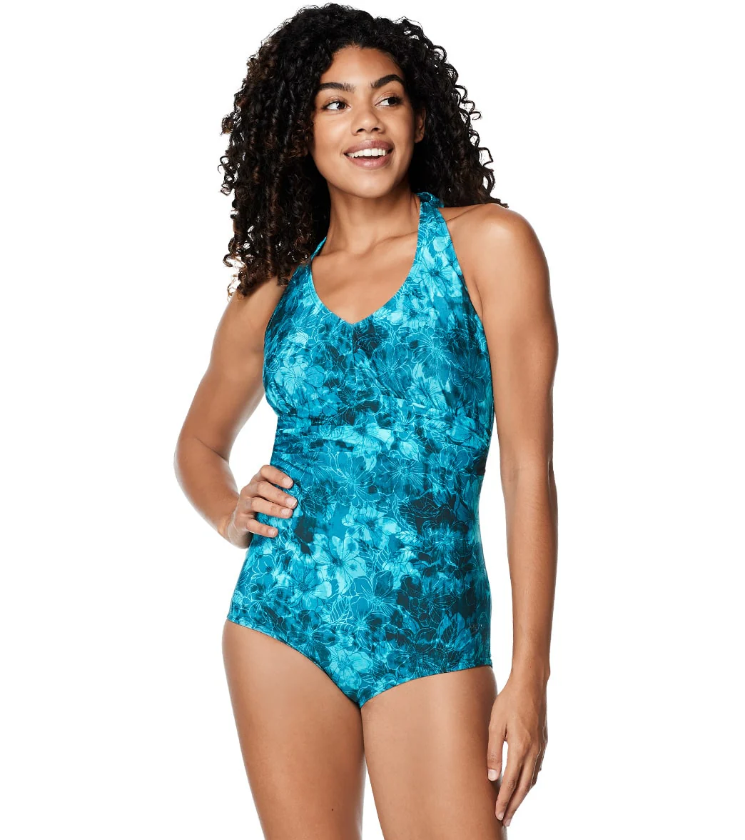 Speedo Women's Printed Halter One Piece Swimsuit - Image 7