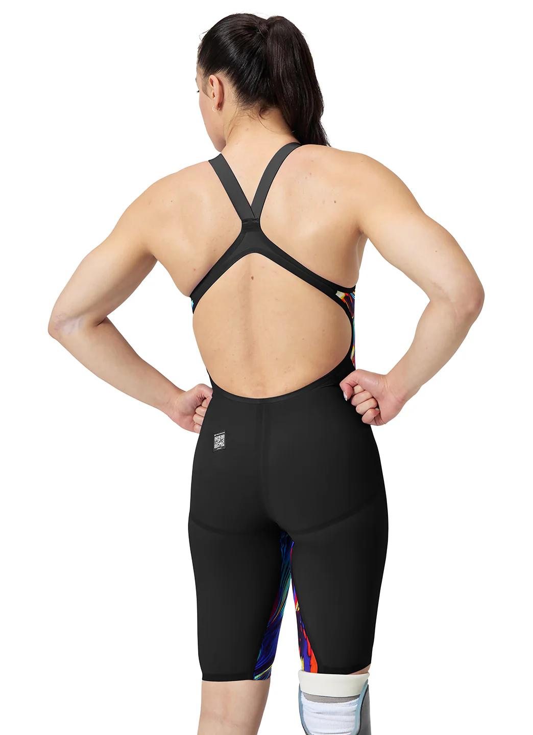 Speedo Women's Printed LZR Valor 2.0 Open Back Tech Suit Swimsuit - Image 5