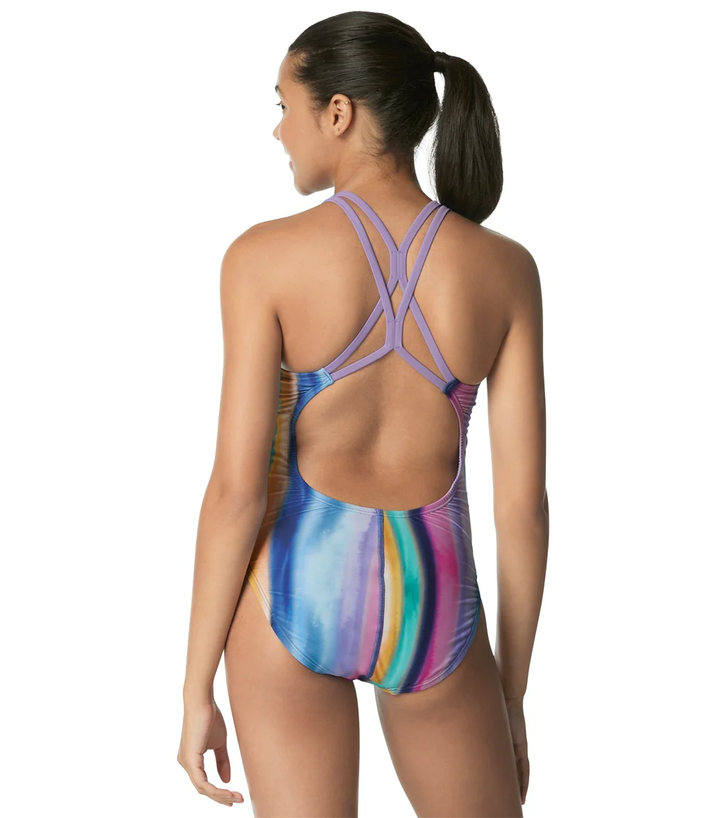 Speedo Women's Printed Thin Strap One Piece Swimsuit - Image 10