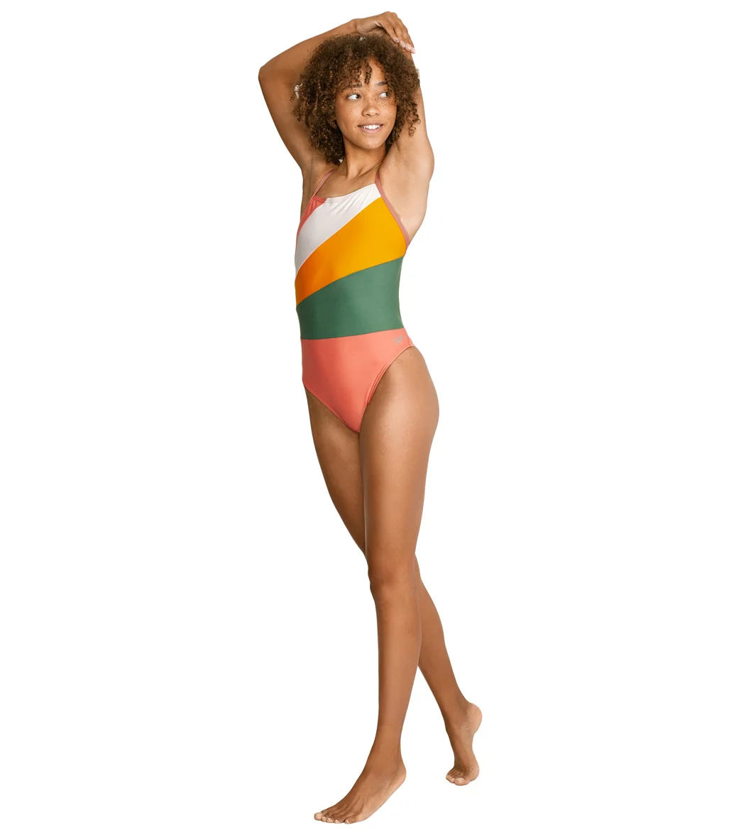 Speedo Women's Radiating Splice One Piece Swimsuit - Image 14