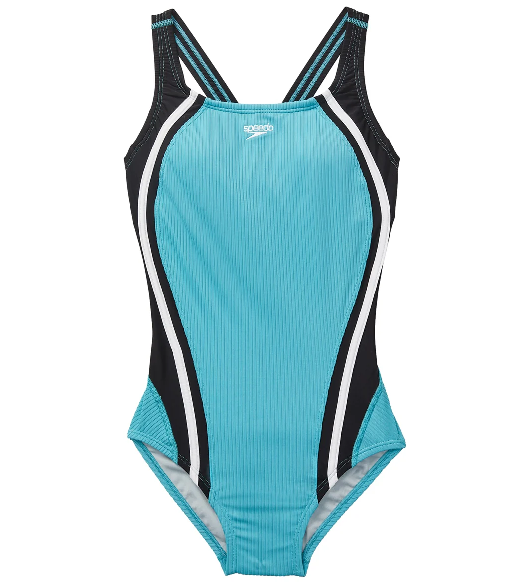 Speedo Women's Rib Quantum Splice One Piece Swimsuit - Image 5