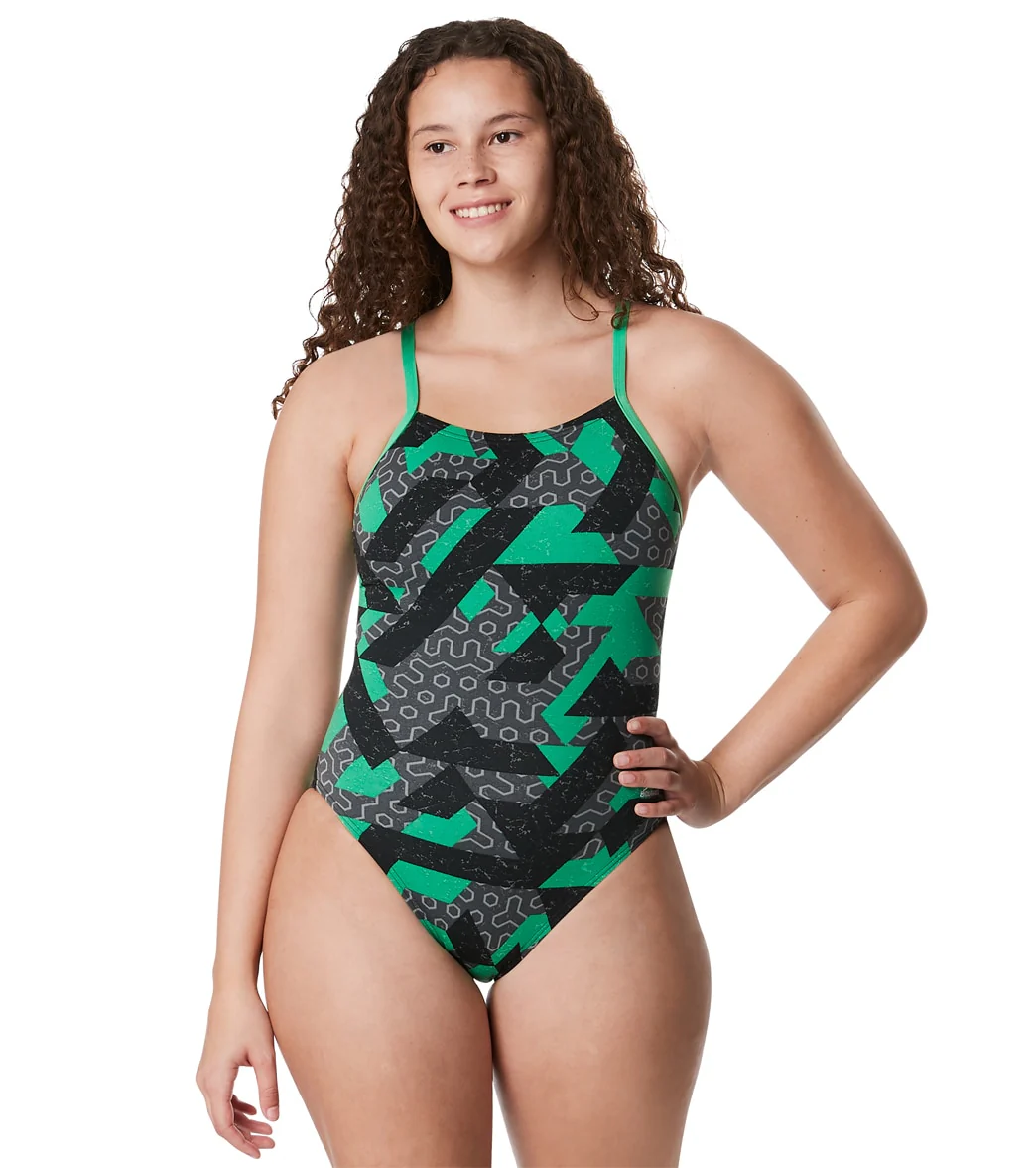 Speedo Women's Ruse Blocks Flyback One Piece Swimsuit - Image 22